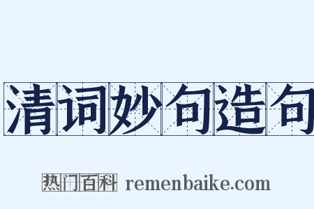 清词妙句造句是什么意思的图片